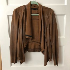 Zara Asymmetrical Suede Jacket